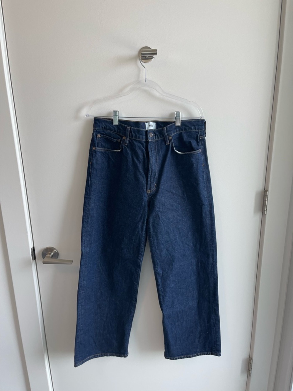 Agolde Harper Dark Dark Wash Straight Leg Jeans